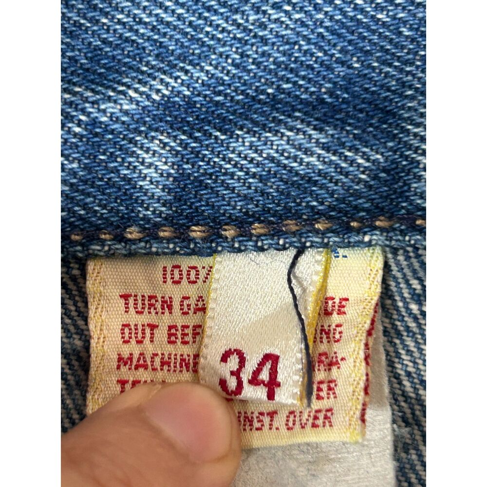 Vtg 80s 90s Calvin Klein High Waist Straight Jeans Made in USA 100% Cotton 34 - Picture 7 of 9